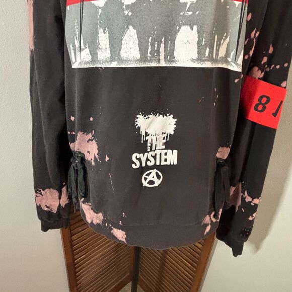 Krome Anarchy Crew Men's Pullover Goth Sweater Size L - Picture 7 of 12